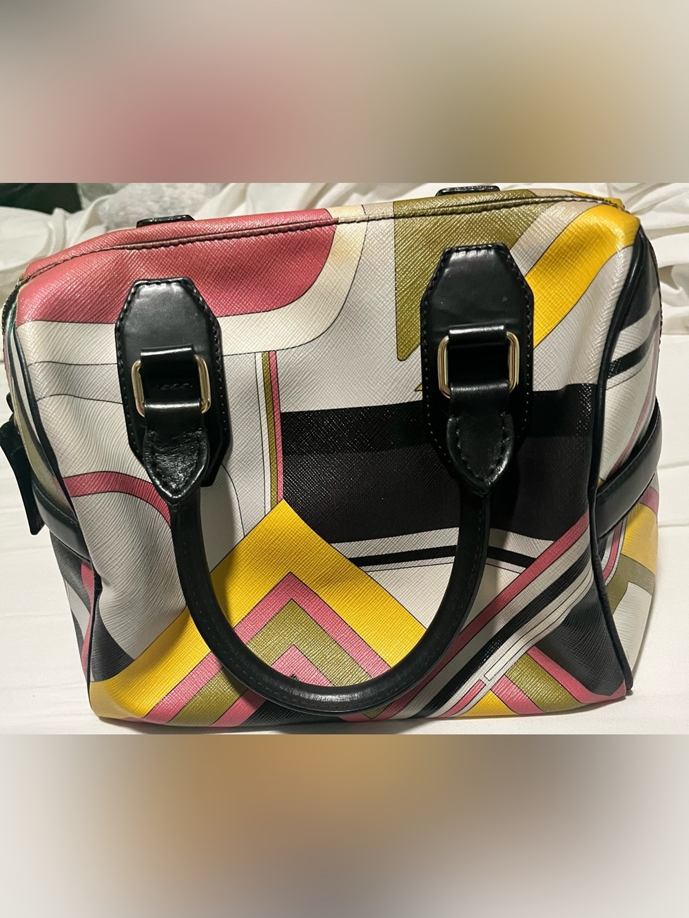 Emilio Pucci Geometric Multicolor Print Women's Tote Bag - Picture 3 of 11